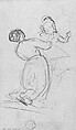 Kneeling Woman, John Singer Sargent  American, Graphite on off-white wove paper, American